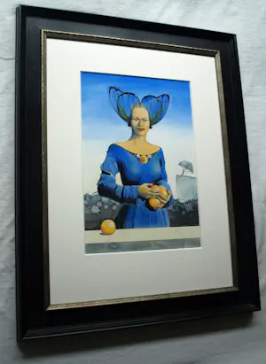 Linda Groen - Ingelijste aquarel , Vlinderkoningin - Lijst, 78 x 61 cm. kopen? Bied vanaf 250!