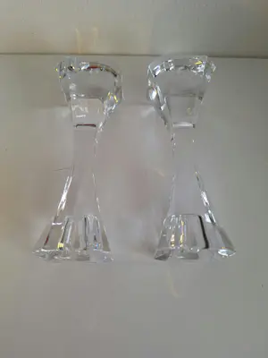 Villeroy en Boch - schitterende kristallen kaarsenstandaards (2) kopen? Bied vanaf 49!