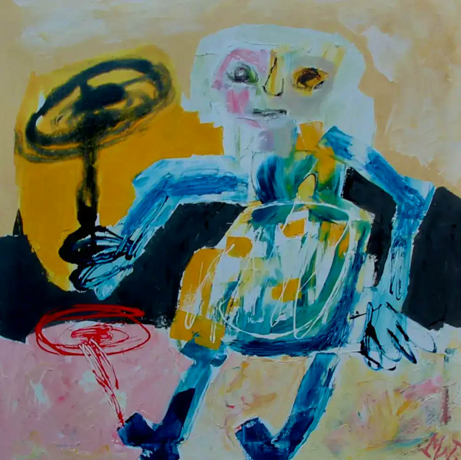 Buy Martin van Wordragen - Ingelijste olieverf: "Spelend kind" - 2002? Bid from 475!