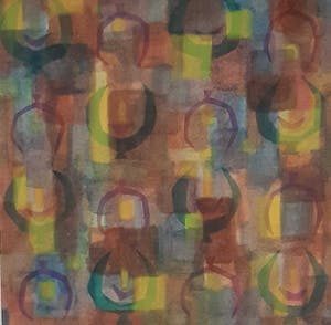 Ton Pape - Gouache - Geometrisch Abstract nr 333 kopen? Bied vanaf 35!