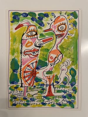 Lucebert - Handingekleurde litho kopen? Bied vanaf 150!