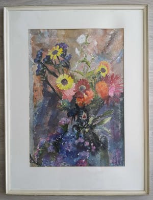 Jan van der Veer - Bloemen in vaas. Vlot werk. kopen? Bied vanaf 1!