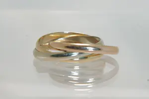83 - 14 karaats tricolor Trinity ring kopen? Bied vanaf 240!