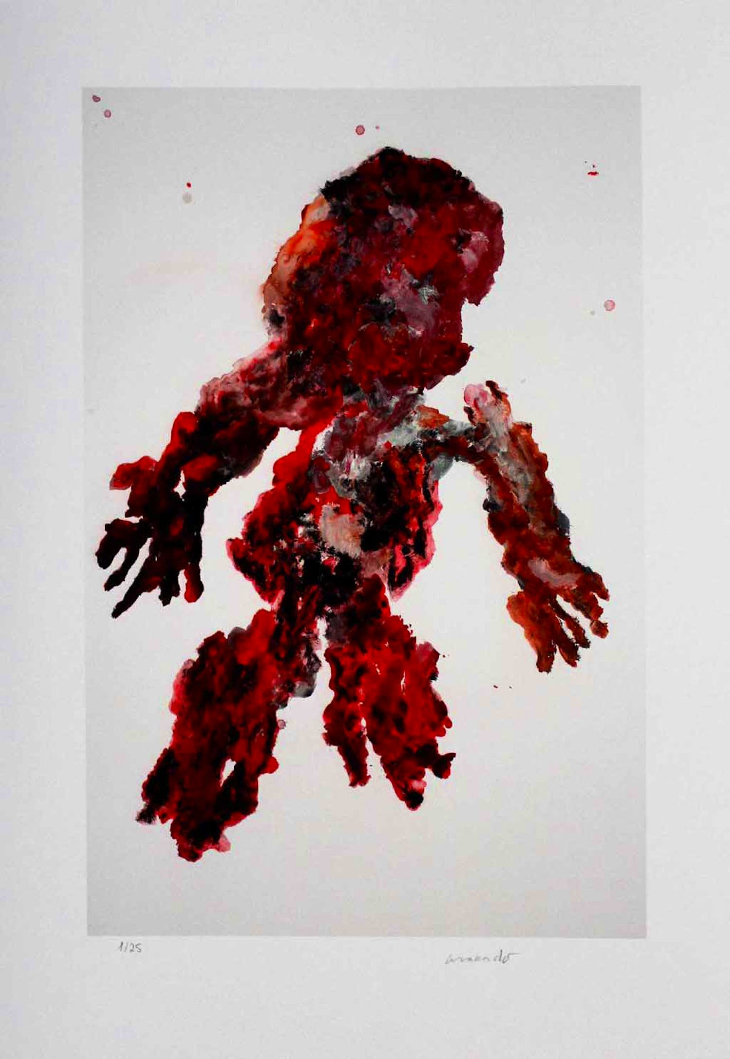 Armando - "Krijger "- Giclée -2015 - oplage 25 stuks verkocht voor € 130!