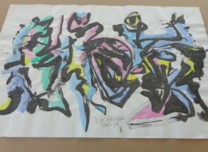 Ernst Vijlbrief - ABSTRACTIE / ORIGINEEL WERK / 65x99cm / SIG / 1995 kopen? Bied vanaf 80!