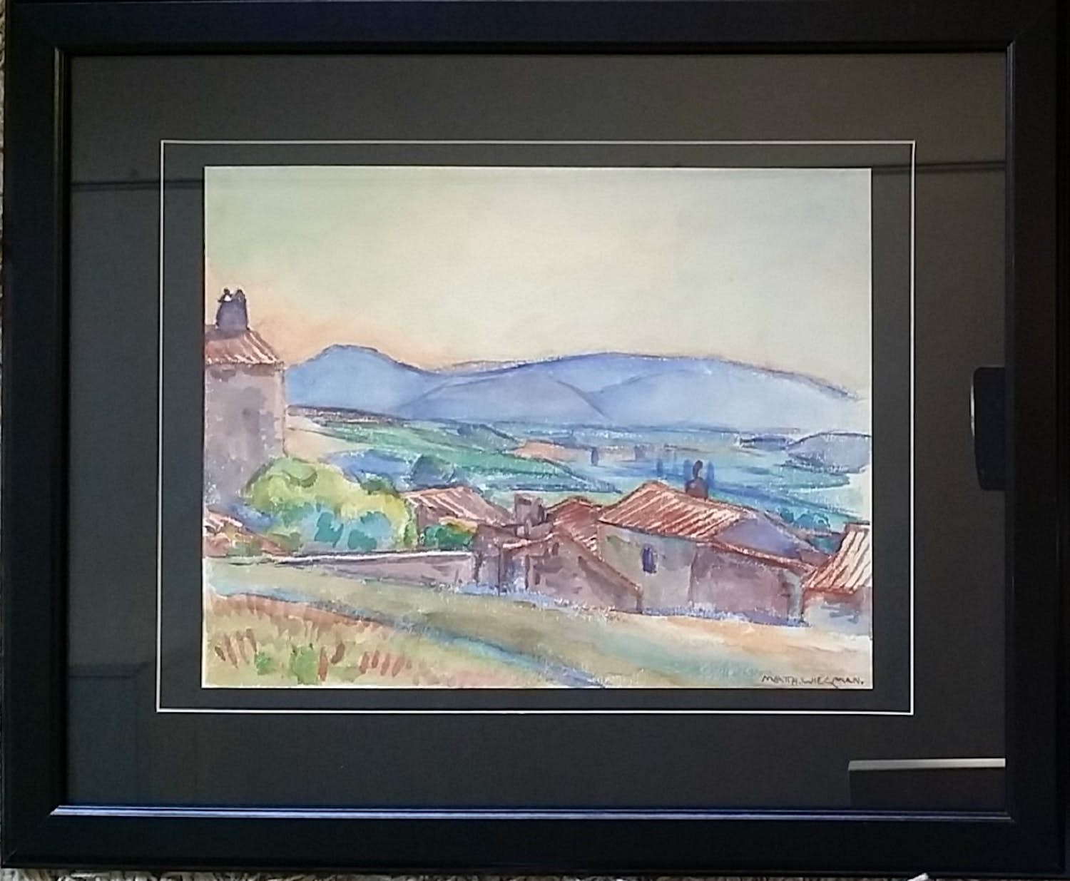 Matthieu Wiegman - Frans landschap - bergense school verkocht voor € 350!