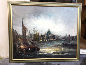 Jan Bevort - C4385 - Havengezicht bij Amsterdam kopen? Bied vanaf 400!