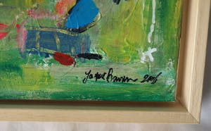 Jasper Banen - Acrylverf op doek , ingelijst , “De verhalenverteller” – 2006 kopen? Bied vanaf 85!