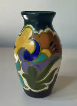 Plateelbakkerij Zuid-Holland - platelen vaasje model 521 en decor 76 vendu pour 23€ !