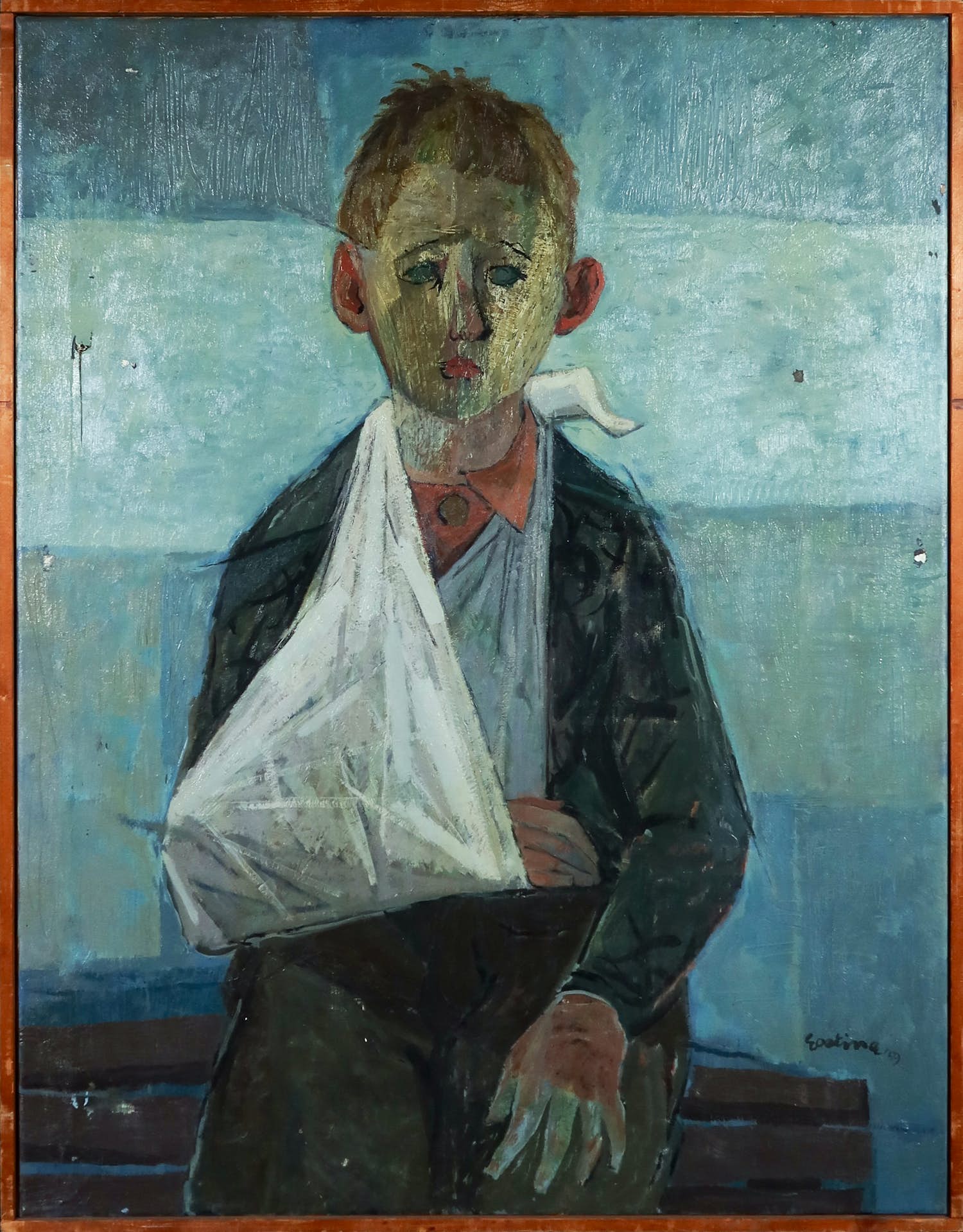 Jan Goeting - Olieverf op doek, Joep - Ingelijst kopen? Bied vanaf 1!