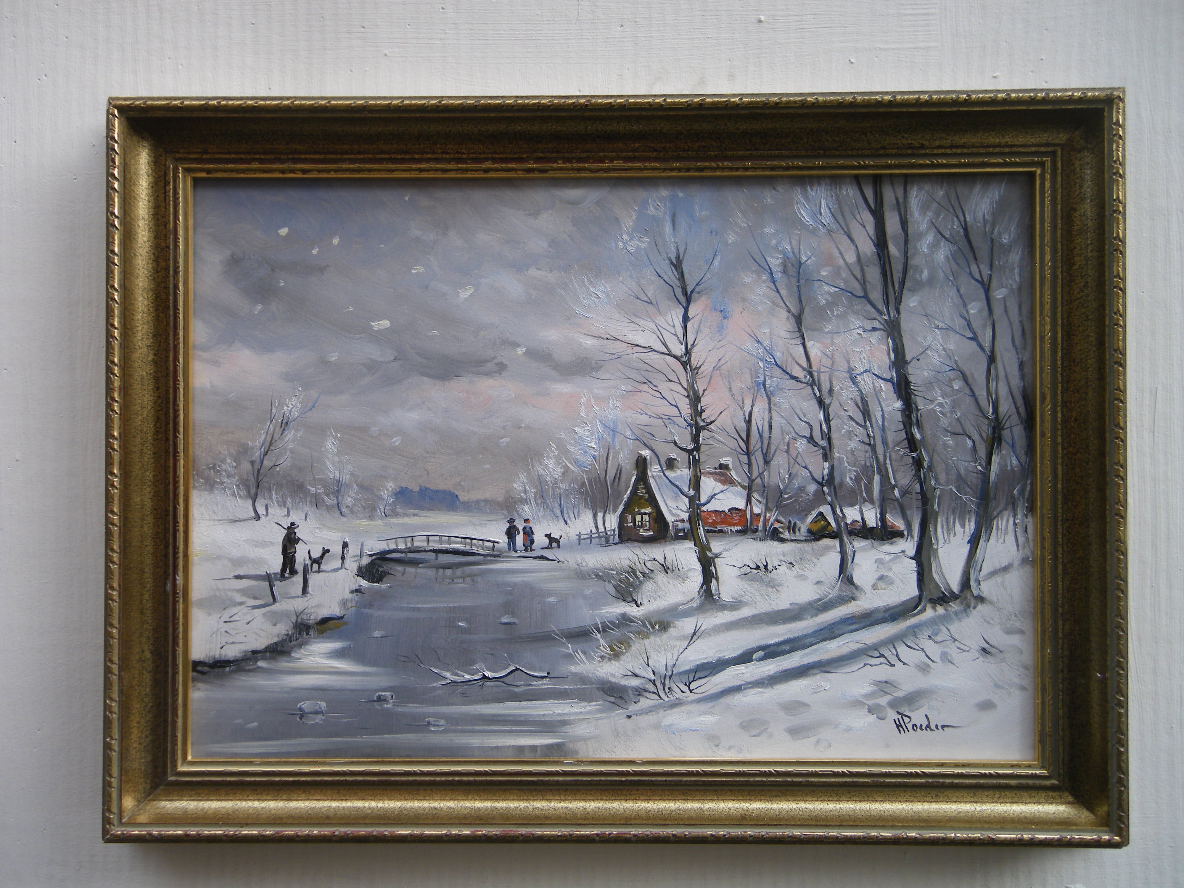 Henk Poeder - winterlandschap verkocht voor € 139!