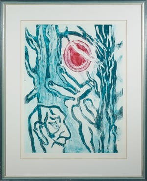 Jan Sierhuis - Kleurenets, Hoofd bij bomen in de zon - Ingelijst kopen? Bied vanaf 60!