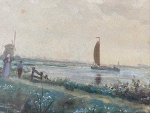 Jacob Oudes - Noord Hollands Landschap kopen? Bied vanaf 90!