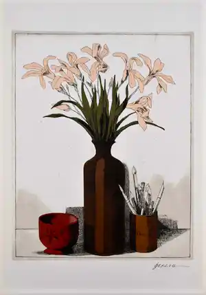 Miguel Herrera - Kleurenlitho STILLEVEN uit 1980 verkauft für € 1!