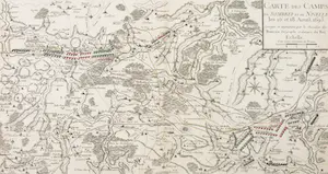 Jean de Beaurain - Handgekleurde gravure, Carte des Camps de Sombref et de Nivelle kaufen? Bieten Sie von 1!