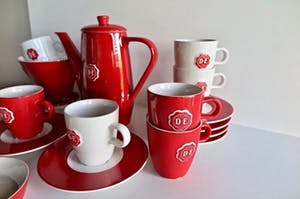 Nicolai Carels - Voor Douwe Egberts - Design Koffieservies - Gemerkt- PRIJS VERLAAGD kopen? Bied vanaf 39!