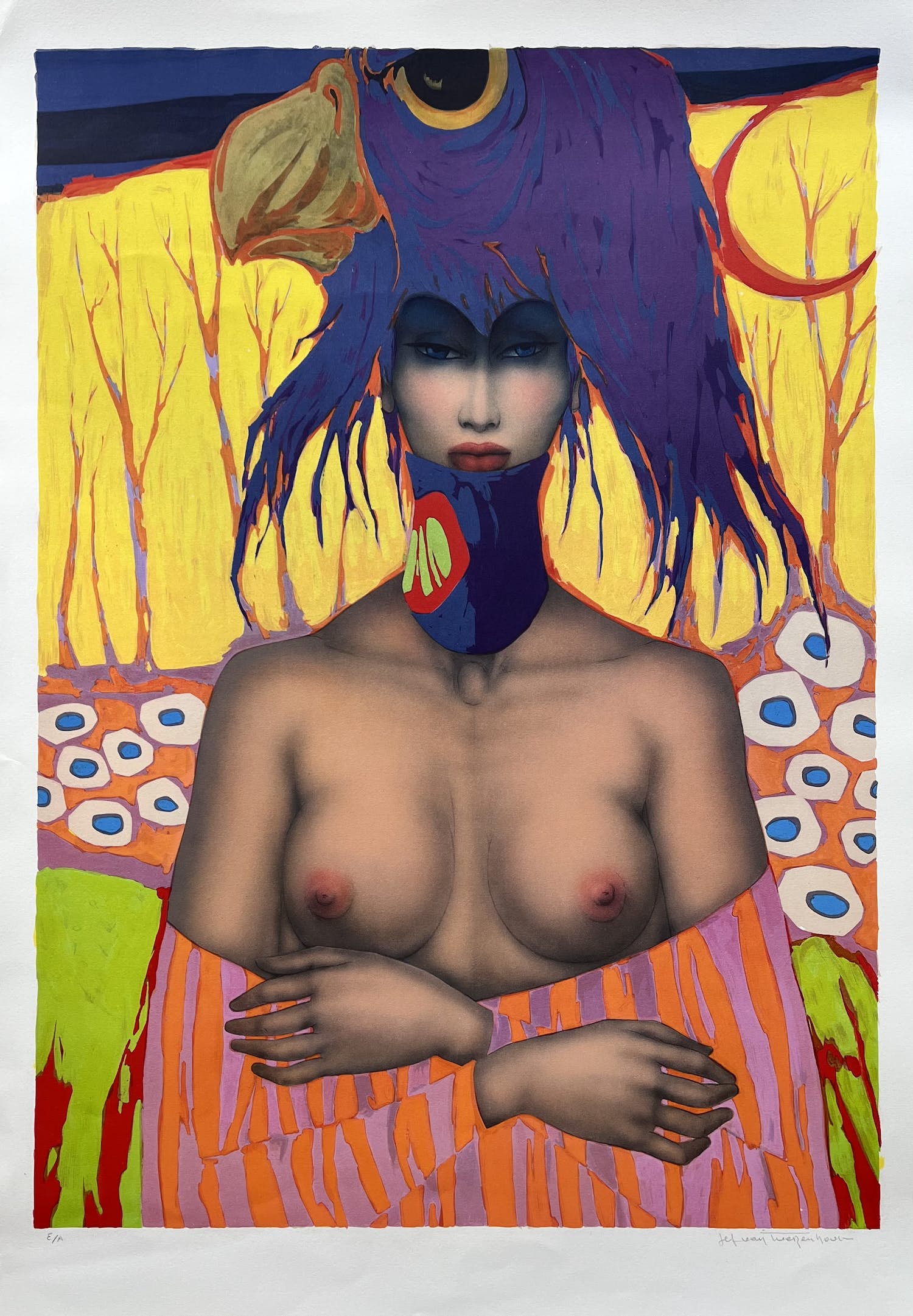 Jef van Tuerenhout - Gesigneerde kleurenlitho - Zeer goede staat verkocht voor € 95!