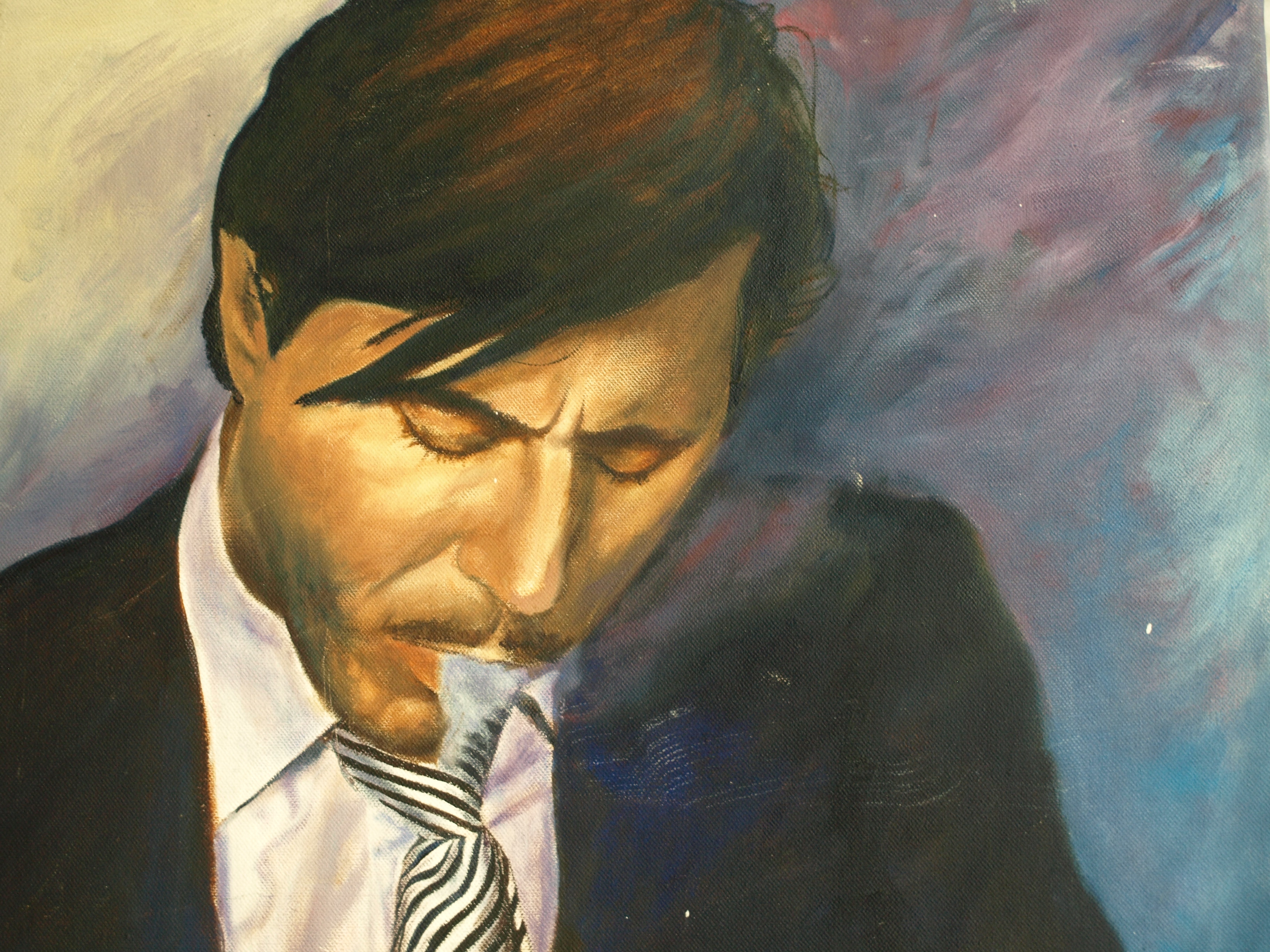 Niet of onleesbaar gesigneerd - Acrylverf op doek , Bryan Ferry ? – 60 x 50 cm - 2005 kopen? Bied vanaf 1!