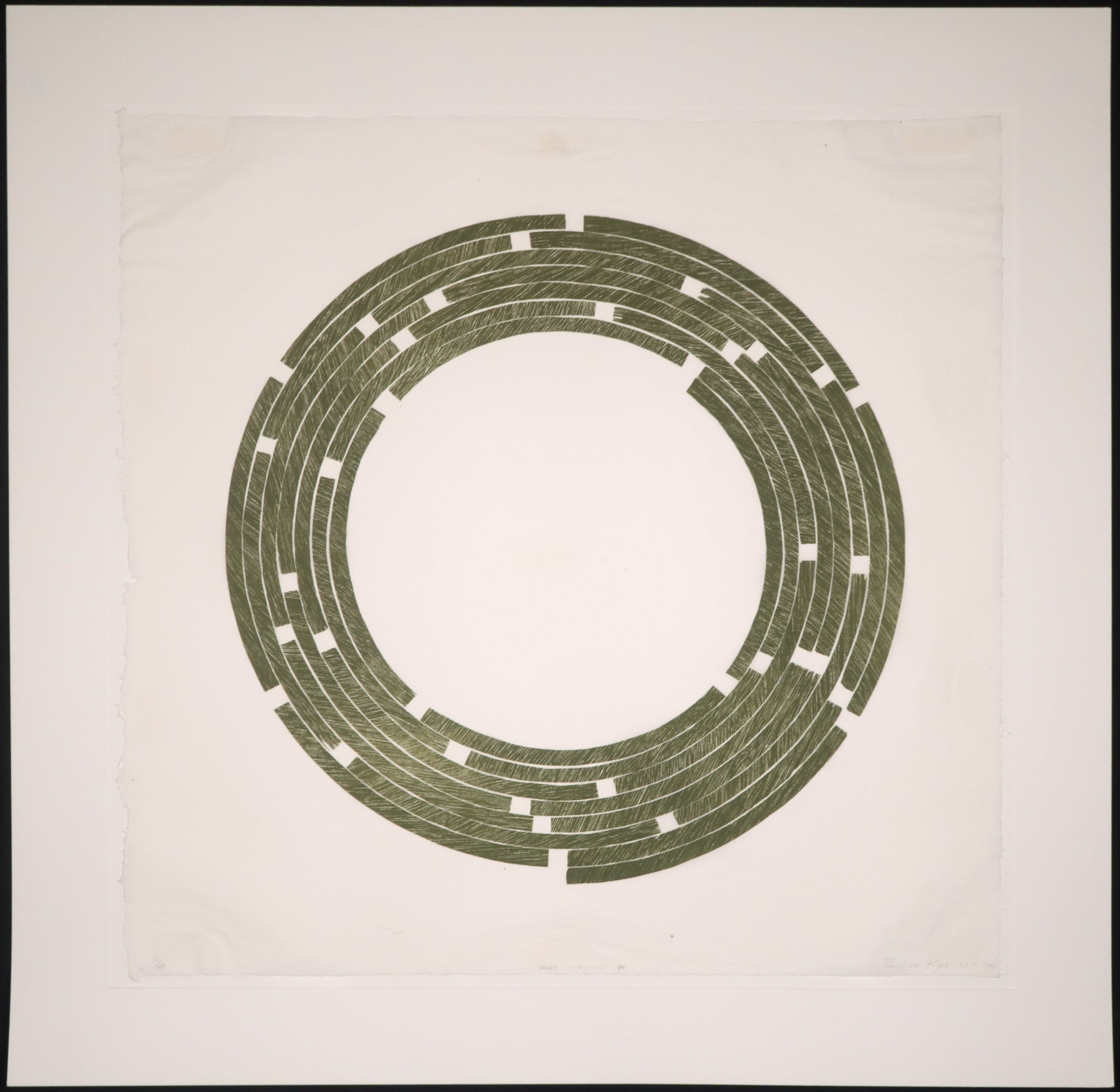 Paul de Kort - Houtsnede op Japans papier, Shift (Canon III) verkocht voor € 35!