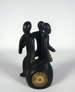 Marianne Naerebout - Perspex, Kleurrijke compositie (lot met bronzen sculptuur door Maarten Benschop) kopen? Bied vanaf 20!