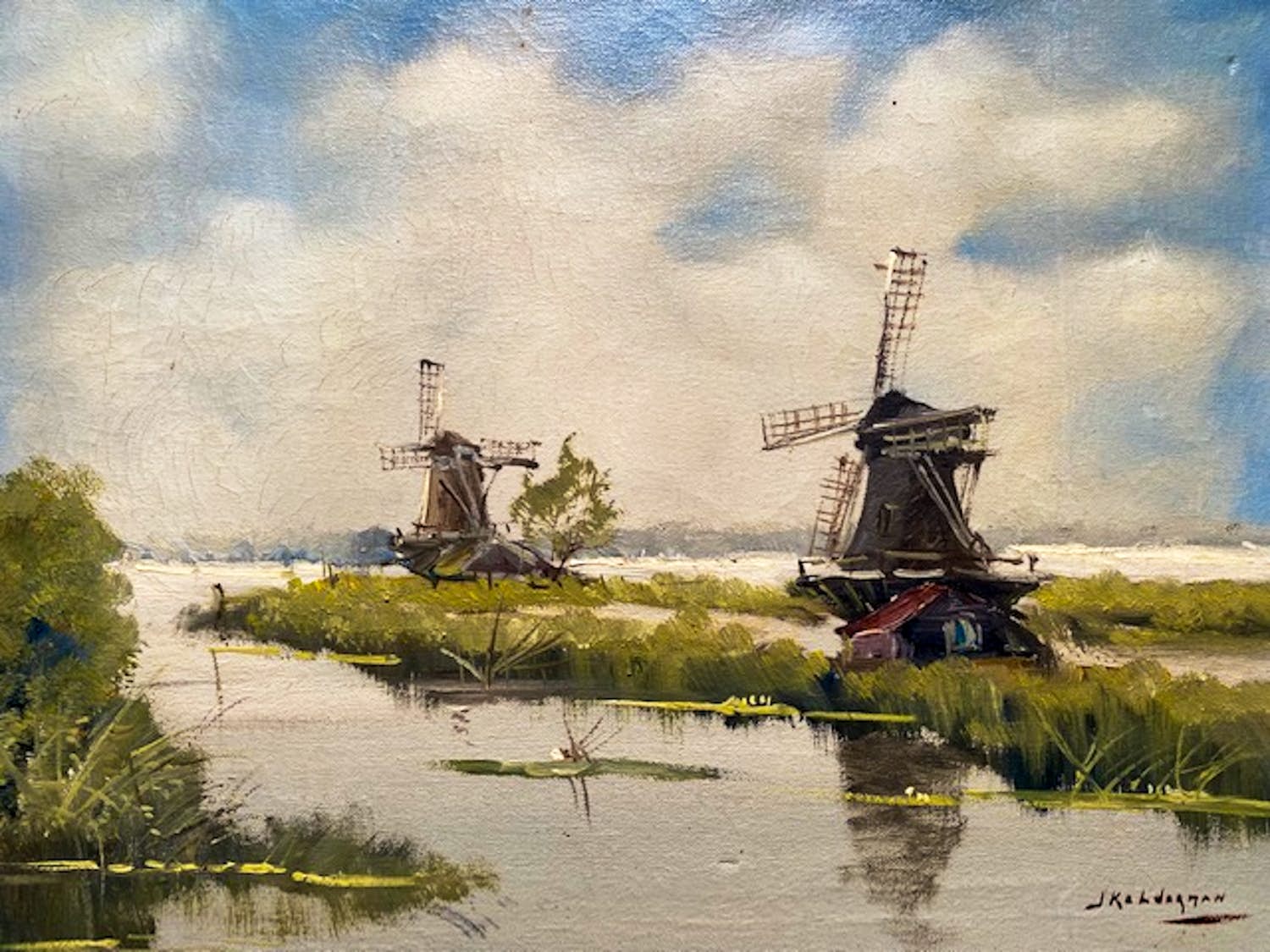 Jan Kelderman - Molens in polderlandschap kopen? Bied vanaf 2!