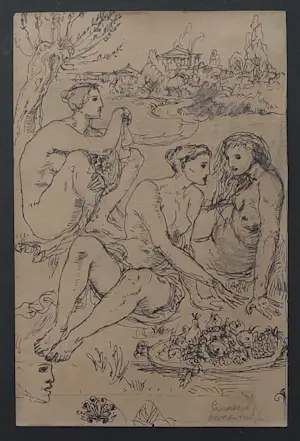 Lucebert - ## in Prijs verlaagd ## Mythologische voorstelling met personen kopen? Bied vanaf 795!