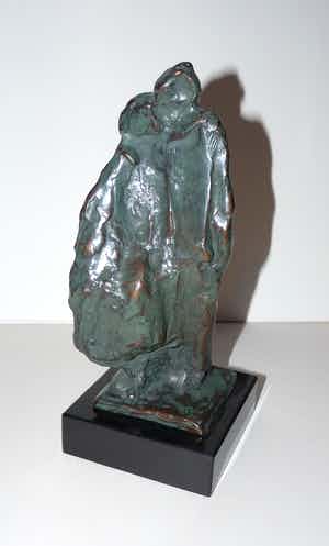 Brons (Onbekend) - Twee staande figuren verkocht voor € 100!