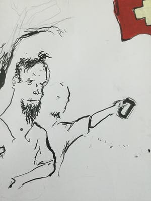 Aaron van Erp - Zonder titel /mixed media on paper/museaal ingelijst kopen? Bied vanaf 695!