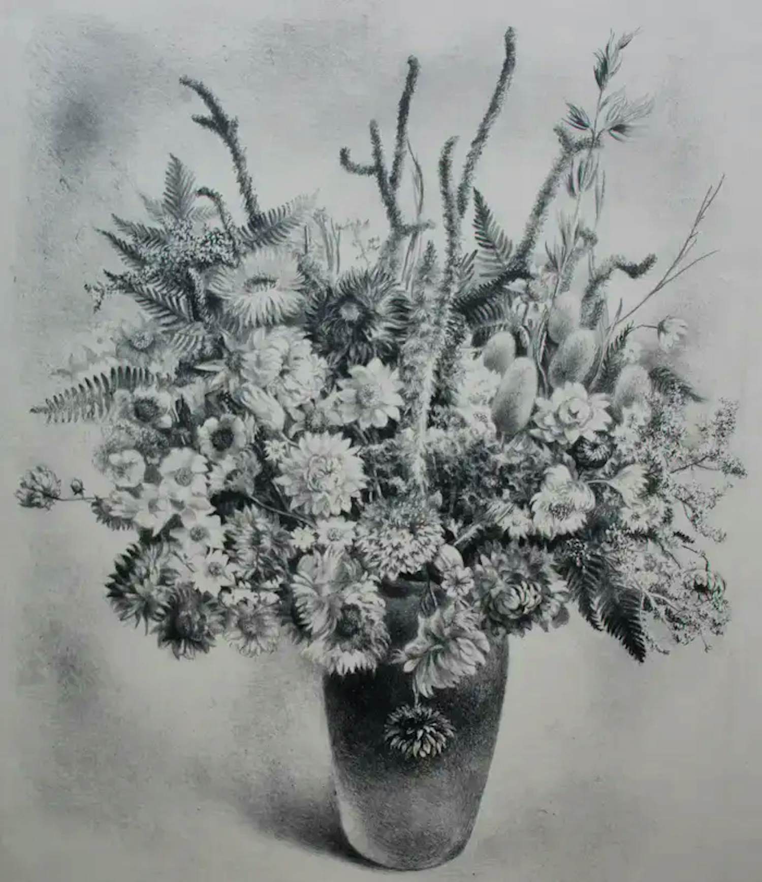 Aart van Dobbenburgh - Litho: Droogbloemen - 1974 kopen? Bied vanaf 59!