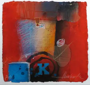 Theo Koster - Zeefdruk, Zonder titel - Ingelijst kopen? Bied vanaf 30!