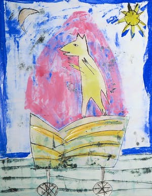 Eliza Kopec - Gouache, Lot van twee voorstellingen kopen? Bied vanaf 1!