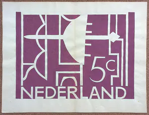 Hubert Bekman - Postzegelontwerp, gouache kopen? Bied vanaf 35!