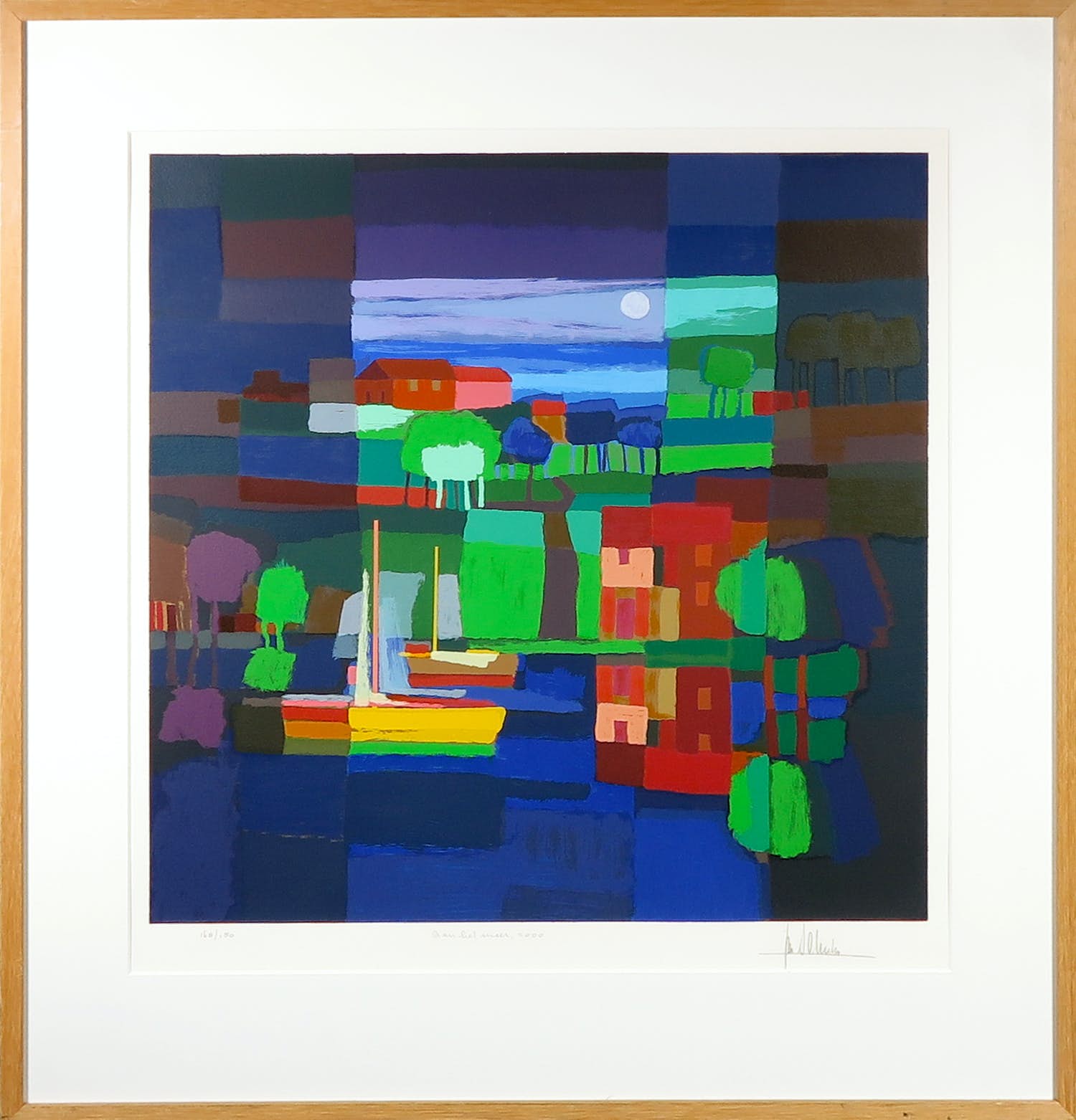 Ton Schulten - Zeefdruk, Aan het meer verkocht voor € 350!