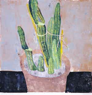 Betty Scheer - Linosnede, Grote cactus verkocht voor € 35!