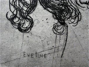 Hans van Efferen - Delicate E.A. Ets "Eveline" expositie 1969 galerie Adrian Stahlecker kopen? Bied vanaf 30!