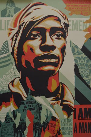 Buy Shepard Fairey - Voting Rights Are Human Rights - gesigneerd? Bid from 1!