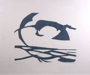 Paul Overhaus - Houtsnede, Zeegezicht - Ingelijst kopen? Bied vanaf 1!