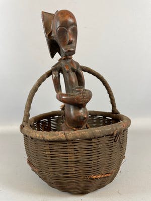 Fang - African Fang beeldje in mand - Gabon. kopen? Bied vanaf 45!