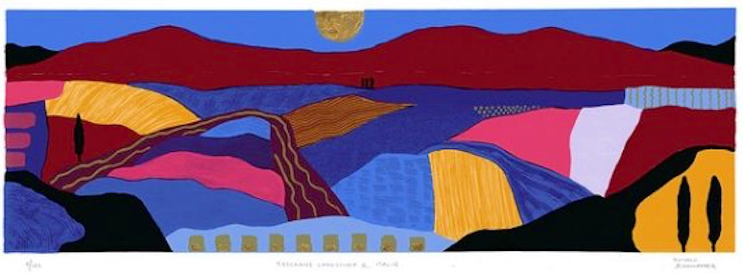 Ronald Boonacker - Kleurenzeefdruk TOSCAANS LANDSCHAP II verkocht voor € 135!