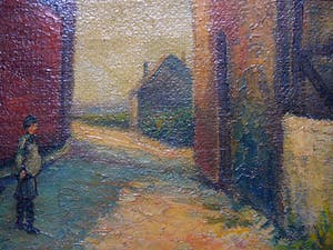 Arthur Nols - Dorpsgezicht in de grensstreek -olieverf- kopen? Bied vanaf 65!