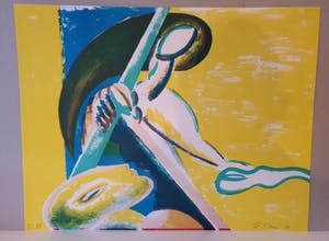 Jorg Reme - zonder titel - zeefdruk - gesigneerd - 200 ex - 1989 kopen? Bied vanaf 35!