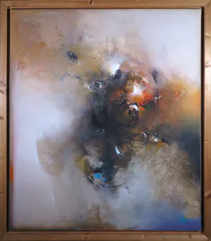 Gabriele Mierzwa - Olieverf op doek, Abstracte compositie - Ingelijst (Groot) kopen? Bied vanaf 1!