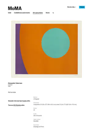 Alexander Liberman - Geometrisch abstract, litho (mooi ingelijst) kopen? Bied vanaf 350!