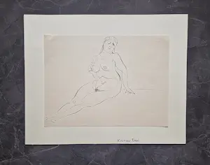Tonny Kristians - Jaren 30 oost-Indische INKT tekening "zittend vrouwelijk naakt" kopen? Bied vanaf 39!