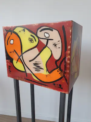 Christian van Hedel - Art block s rood epoxy kopen? Bied vanaf 25!