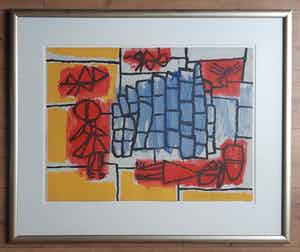 Corneille - " Banlieu " - Fraaie zeefdruk ( periode '51 - '87) verkocht voor € 245!