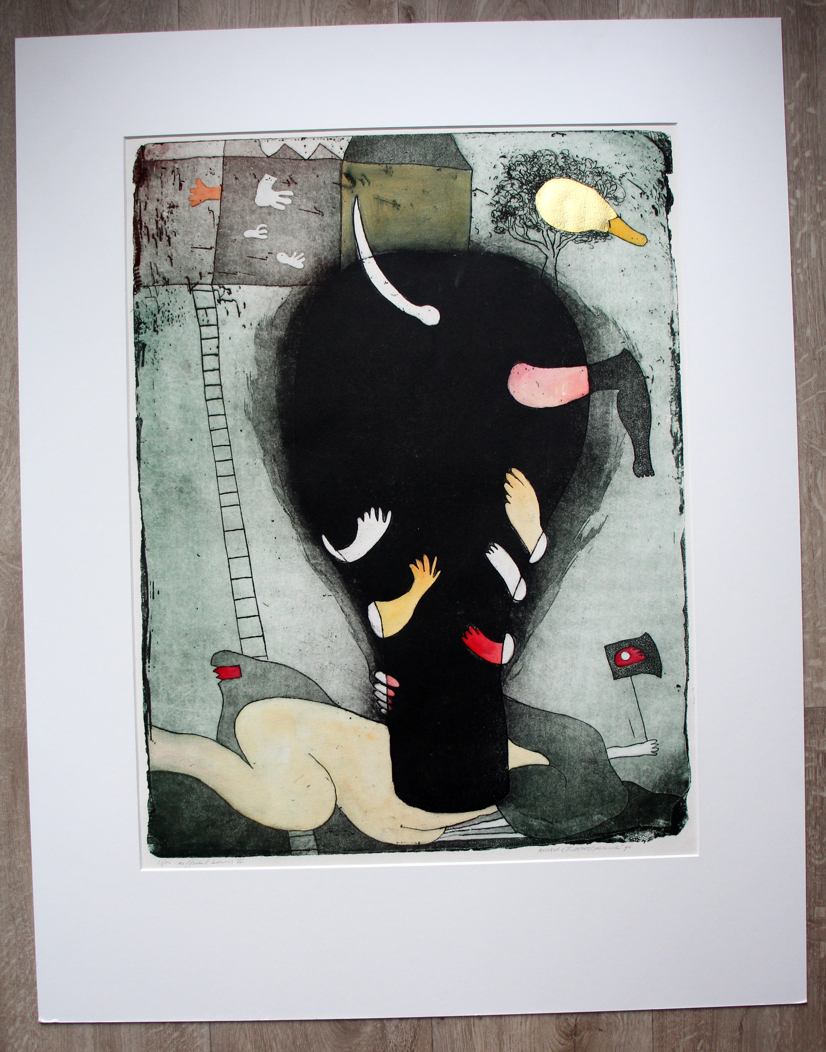 Michel van Overbeeke - Ets: Different Houses - 1996 kopen? Bied vanaf 80!