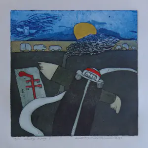 Michel van Overbeeke - LOT VAN 3 STUKS / KLEURETS + GOUDDRUK / 65x50cm / SIG / 1996 kopen? Bied vanaf 50!