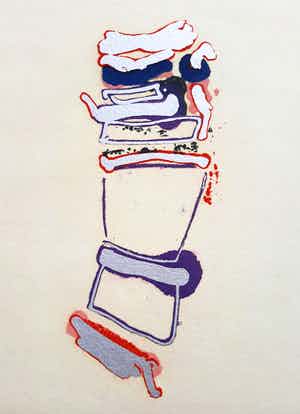 John Chamberlain - Abstrakte Komposition, Radierung / Aquatinta verkocht voor € 250!