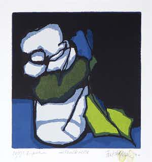 Fon Klement - Boardsnede, La feuille verte verkocht voor € 70!